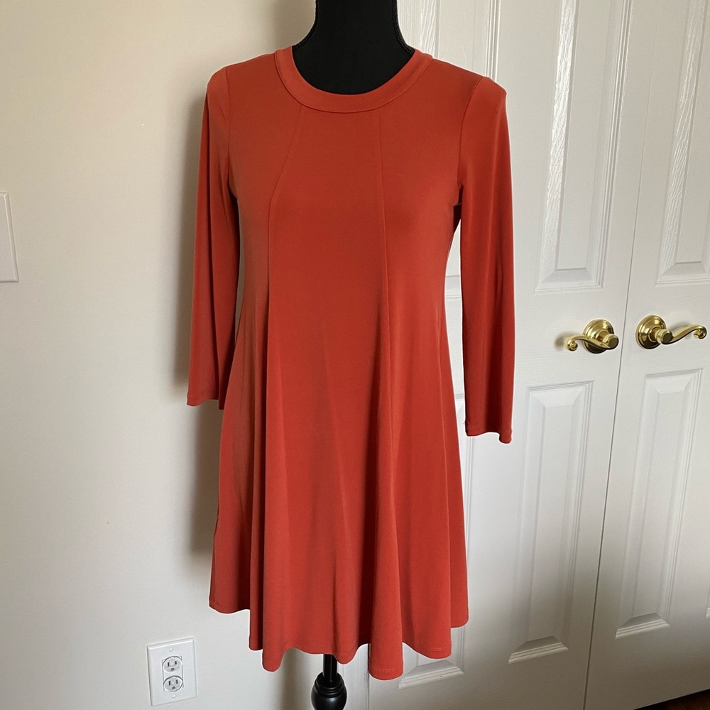 BCBG Long Sleeve Open Back Mini Dress